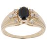 9ct Yellow Gold Cubic Zirconia and Sapphire Ring