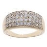 9ct Yellow Gold Cubic Zirconia Four Row Ring