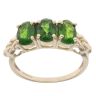 9ct Yellow Gold Three Stone Diopside Ring