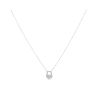 Sterling Silver Cubic Zirconia Padlock Pendant and Chain 16" by Icesia