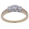 18ct Yellow Gold 0.75ct Diamond Trilogy Ring