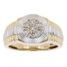 9ct Yellow and White Gold 0.50ct Diamond Signet Ring