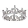 Silver Cubic Zirconia Crown Ring by Icesia
