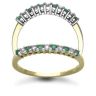 9ct Yellow Gold 0.25ct Emerald And Diamond Half Eternity Ring