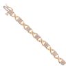 9ct Yellow Gold 1.00ct Brilliant Cut Diamond Cluster Bracelet 7.5"