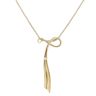18ct Yellow Gold 0.10ct Brilliant Cut Diamond Twist Solitaire Pendant and Chain 18"