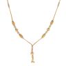 22ct Yellow and White Gold Beaded Fancy Chain 18"