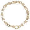 9ct Yellow Gold Patterned Tulip Bracelet 7.5"