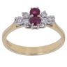 18ct Yellow Gold 0.15ct Diamond And Ruby Ring
