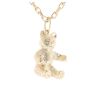 9ct Yellow Gold Textured Teddy Pendant and Chain 20"