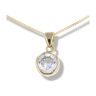 9ct Yellow Gold Cubic Zirconia Pendant And 16" Chain