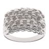 Silver Four Row Keeper Ring