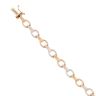 9ct Yellow And White Gold Hinged Fancy Bracelet 7"