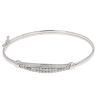 9ct White Gold Cubic Zirconia Bangle