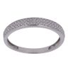18ct White Gold 0.16ct Brilliant Cut Diamond Two Row Fancy Ring
