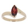 9ct Yellow Gold Created Garnet Single Stone Ring