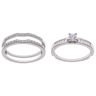 Silver Cubic Zirconia Bridal Set Ring By Icesia