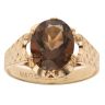 9ct Yellow Gold Smoky Quartz Single Stone Ring