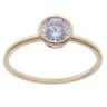 9ct Yellow Gold Cubic Zirconia Solitaire Ring