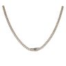 14ct Yellow Gold Monaco Classic Pave Lock Curb Chain 18"