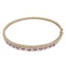 9ct Yellow Gold 0.10ct Diamond and Ruby Bangle