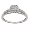 9ct White Gold 0.33ct Brilliant Cut Diamond Cluster Ring