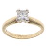 18ct Yellow Gold 0.50ct Princess Cut Diamond Solitaire Ring