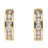 18ct Yellow Gold 0.35ct Brilliant Cut Diamond Hoop Earrings