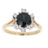 18ct Yellow Gold 0.15ct Diamond and Sapphire Cluster Ring