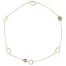 9ct Yellow Gold Heart Silhouette and Disc Bracelet 7.5"