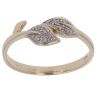 9ct Yellow Gold 0.05ct Diamond Leaves Ring