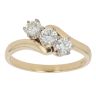 18ct Yellow Gold 0.75ct Brilliant Cut Diamond Trilogy Ring