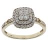 9ct Yellow Gold 0.51ct Brilliant Cut Diamond Cluster Ring