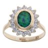 9ct Yellow Gold Triplet and Cubic Zirconia Cluster Ring