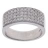 9ct White Gold 1.20ct Diamond Four Row Signet Ring