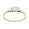 9ct Yellow Gold Certificated Diamond Trilogy Ring