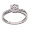 9ct White Gold 0.20ct Brilliant Cut Diamond Cluster Ring