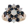 9ct Yellow Gold Sapphire And Opal Cluster Ring