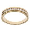 18ct Yellow Gold 0.25ct Brilliant and Baguette Cut Diamond Half Eternity Ring