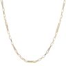 14ct Yellow Gold Greek Key Paperclip Chain 22"