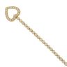 18ct Yellow Gold 1.89ct Brilliant Cut Diamond Tennis Heart Bracelet 7"