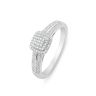 9ct White Gold 0.20ct Cluster Natural Diamond Ring