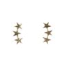 9ct Yellow Gold Star Climber Stud Earrings