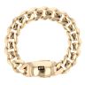 14ct Yellow Gold Monaco Curb Classic Plain Lock Bracelet 8.5"
