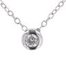 9ct White Gold 0.10ct Diamond Solitaire Pendant and Chain 18"