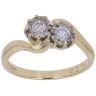 18ct Yellow Gold 0.25ct Brilliant Cut Diamond Two Stone Ring