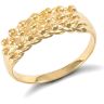 9ct Yellow Gold 3 Row Keeper Ring