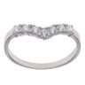 9ct White Gold Cubic Zirconia Wishbone Ring