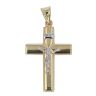 14ct Yellow And White Gold Crucifix Pendant