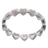 9ct White Gold 0.05ct Brilliant Cut Diamond Heart Fancy Ring